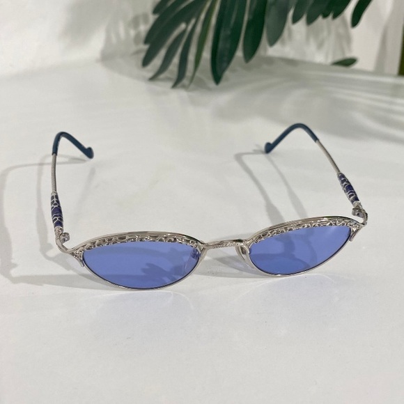 Authentic Jean Paul Gaultier Blue Lens Sunglasses 56-0003 with case - Picture 4 of 10